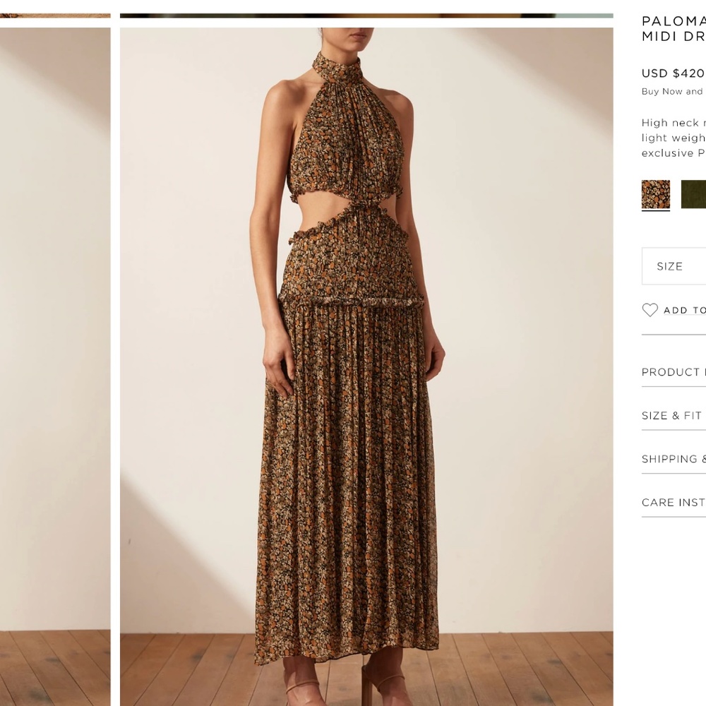 Shona Joy Paloma High Neck Dress